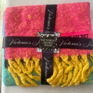 Victoria's Secret Vibrant Pink and Purple Blanket